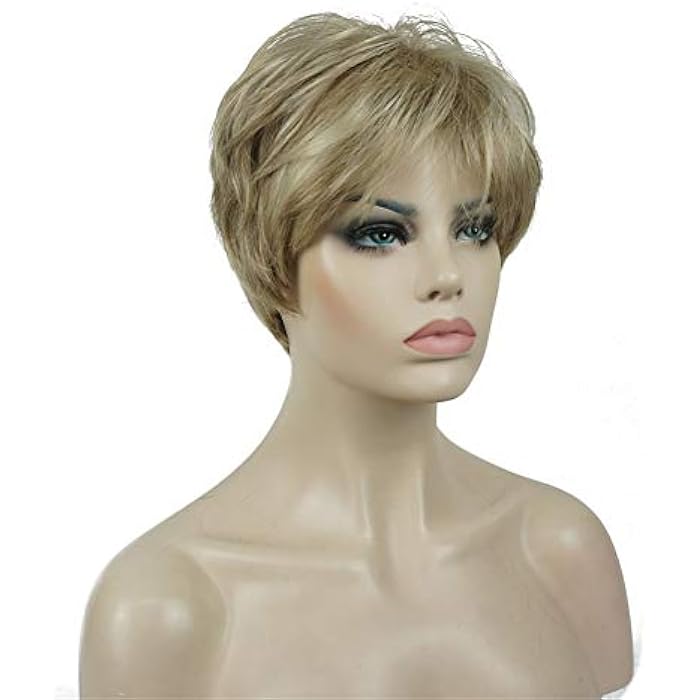 DILLARDS Lydell Wigs For Women Short Hair Straight Layered Synthetic Wig With Hair Bangs Blonde - Image 2
